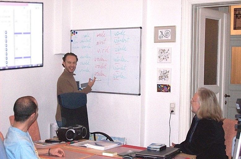 German lesson in a small group at the Deutsche Sprachschule Dresden