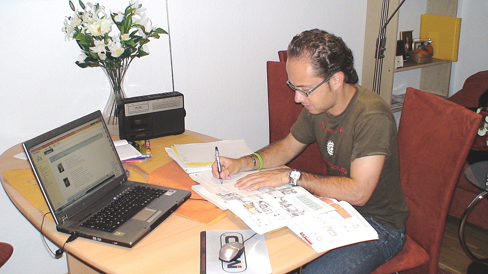 Online-Deutschkurs am Laptop